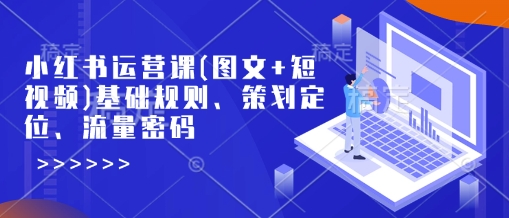 小红书运营课(图文+短视频)基础规则、策划定位、流量密码-爱学库