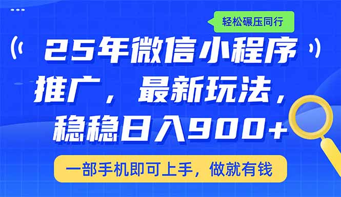 （14411期）25年最新小程序推广教学，稳定日入900+，轻松碾压同行-爱学库
