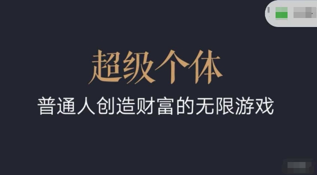 超级个体2024-2025翻盘指南，普通人创造财富的无限游戏-爱学库