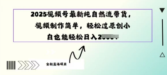 2025视频号最新纯自然流带货， 视频制作简单，轻松过原创小 白也能轻松操作-爱学库